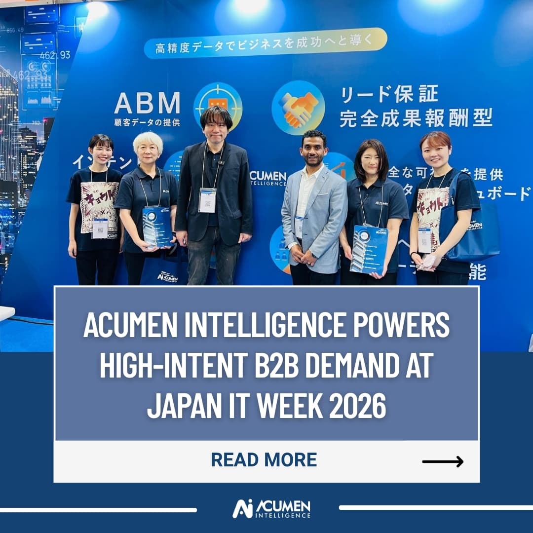 Acumen Intelligence Powers High-Intent B2B Demand at Japan IT Week 2026